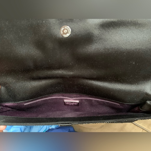 Authentic Judith Leiber Black Satin Jeweled Evening Clutch Bag Handbag Purse EUC - Picture 7 of 11